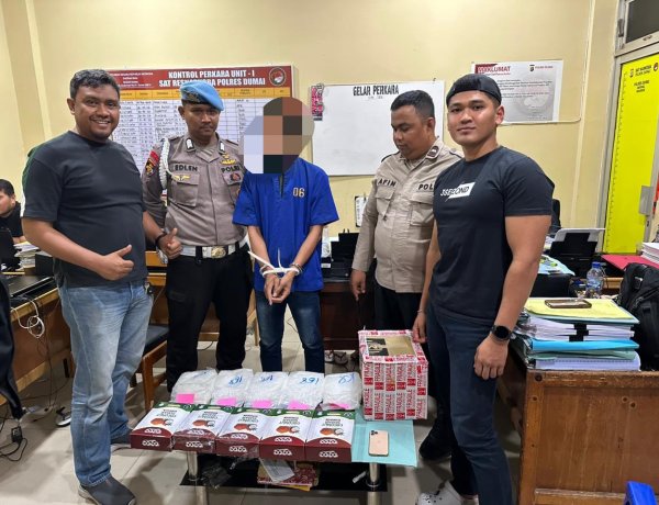 Bongkar Penyelundupan 5 Kg Sabu Dengan Modus Coconut Sugar, Polres Dumai Amankan Jastiper Asal Aceh