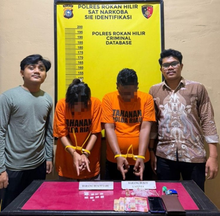 Bongkar Peredaran Narkoba Di Panipahan, Polres Rohil Ringkus Pasutri Dan Sita 4,62 Gram Sabu