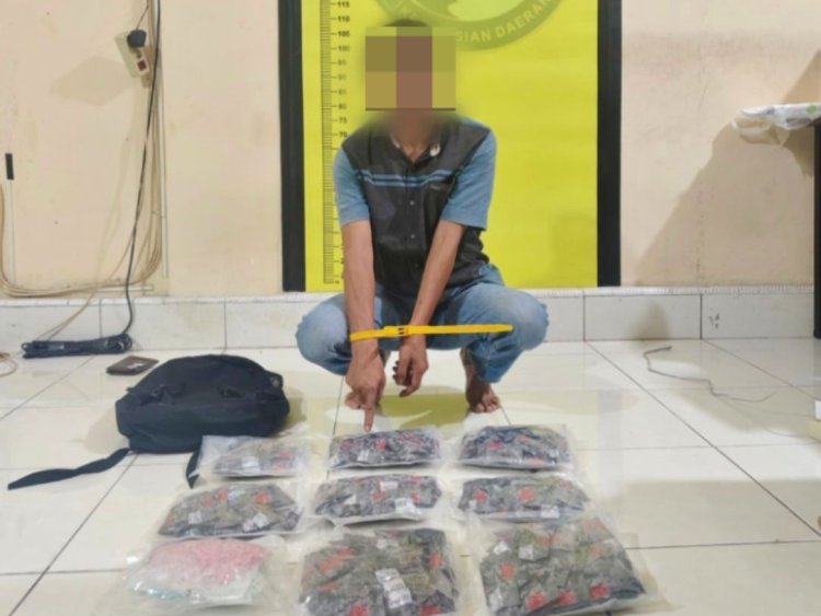 Bongkar Jaringan Narkoba Lintas Daerah, Polda Riau Ringkus Kurir Bawa 933 Butir Ekstasi Dan 300 Pot Getar
