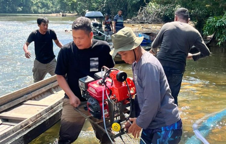 Berantas PETI Di Sungai Subayang, Polsek Kampar Kiri Amankan 3 Rakit Dompeng