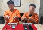 Asyik Nyabu Di Bangkinang, Dua Pria Digerebek Satresnarkoba Polres Kampar