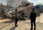 Bongkar Aktivitas PETI Di Sinambek, Polres Kuansing Musnahkan Empat Rakit Tambang Ilegal
