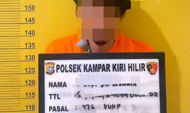 Curi Motor Buruh Sawit Di Kebun, Polsek Kampar Kiri Hilir Ringkus Pelaku Dalam Hitungan Jam