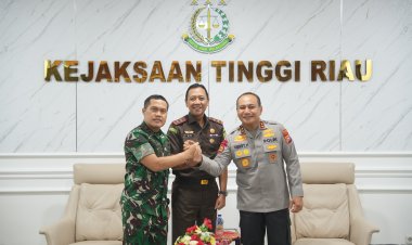 Perkuat Komitmen Penegakan Hukum Berintegritas, Kapolda Dan Pangdam Silaturrahim Ke Kejati Riau