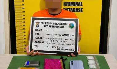 Bongkar Peredaran Narkoba Di Jalan Durian, Polresta Pekanbaru Sita 24,23 Gram Sabu