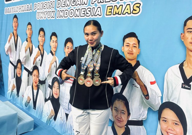 Harumkan Nama Polres Kampar, Bripda Mega Djuwita Siallagan Borong Tiga Mendali Di Kapolri Cup 7
