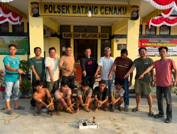 Ungkap Dua Kasus Narkoba Dalam Semalam, Polsek Batang Cenaku Ringkus Lima Tersangka