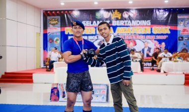 Sukses Rebut Emas Kejuaraan MMA, Personel Brimob Polda Riau Amankan Tiket Menuju Kejurprov Dan Porprov