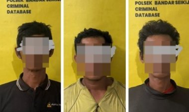 Terpantau Drone PT PMBN, Tiga Pria Kepergok Curi Sawit Di Bandar Sei Kijang