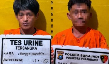 Terekam Video Warga, Dua Pria Curi Atap Seng Rumah Pekanbaru Ditangkap Polsek Sukajadi