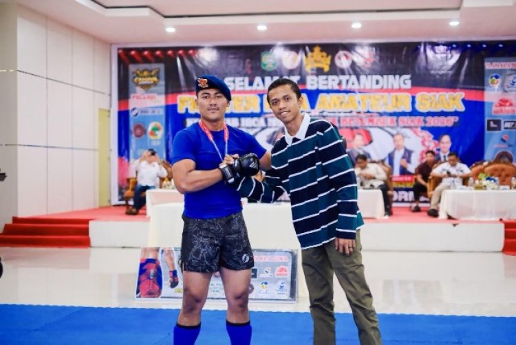 Sukses Rebut Emas Kejuaraan MMA, Personel Brimob Polda Riau Amankan Tiket Menuju Kejurprov Dan Porprov