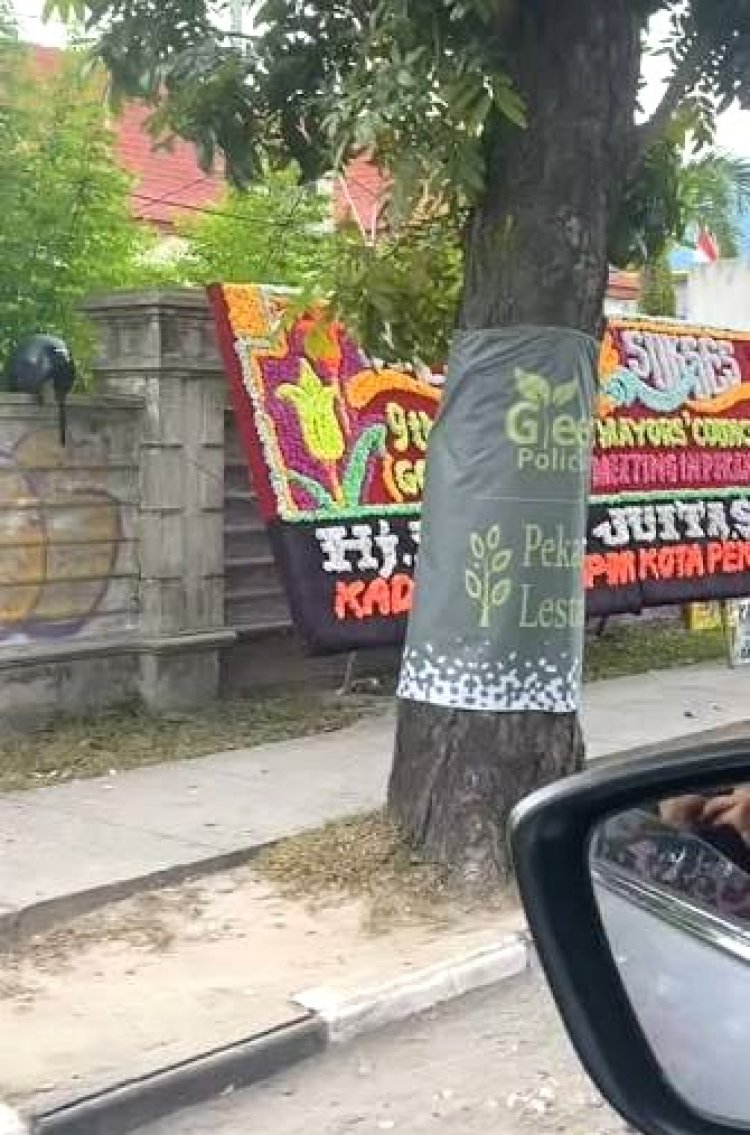 Soroti Banyak Batang Pohon Kawasan Sudirman Ditempel Spanduk, ARRM Dorong Polda Riau Libatkan NGO Lingkungan Kampanyekan Green Policing