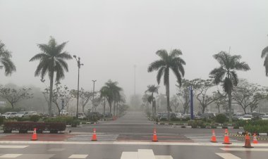 Jarak Pandang Cuma 100 Meter Akibat Kabut Asap, 12 Penerbangan Di Bandara SSK II Pekanbaru Alami Delay