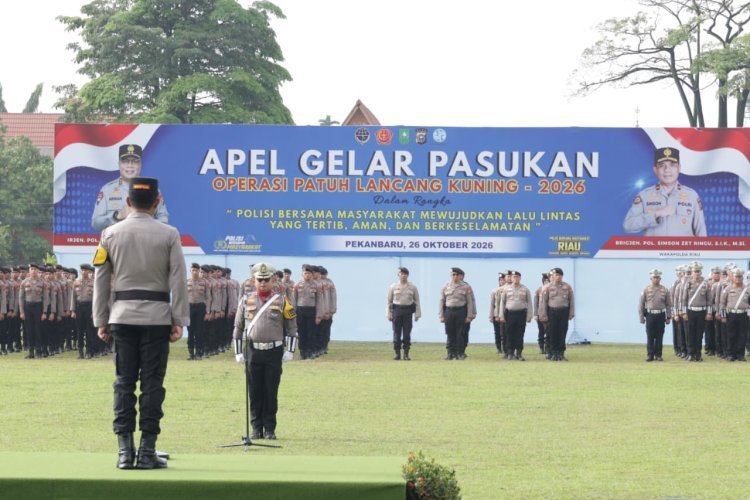 Gelar Apel Operasi Patuh Lancang Kuning 2026, Polda Riau Kerahkan 971 Personel Untuk Tekan Angka Kecelakaan